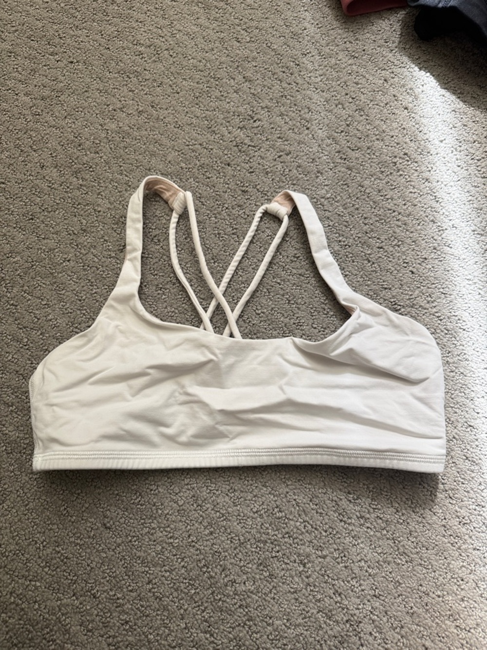 lululemon athletica white Strappy Crossback Sports Bra